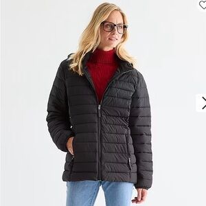 St. John's Bay Charcoal Puffer Jacket